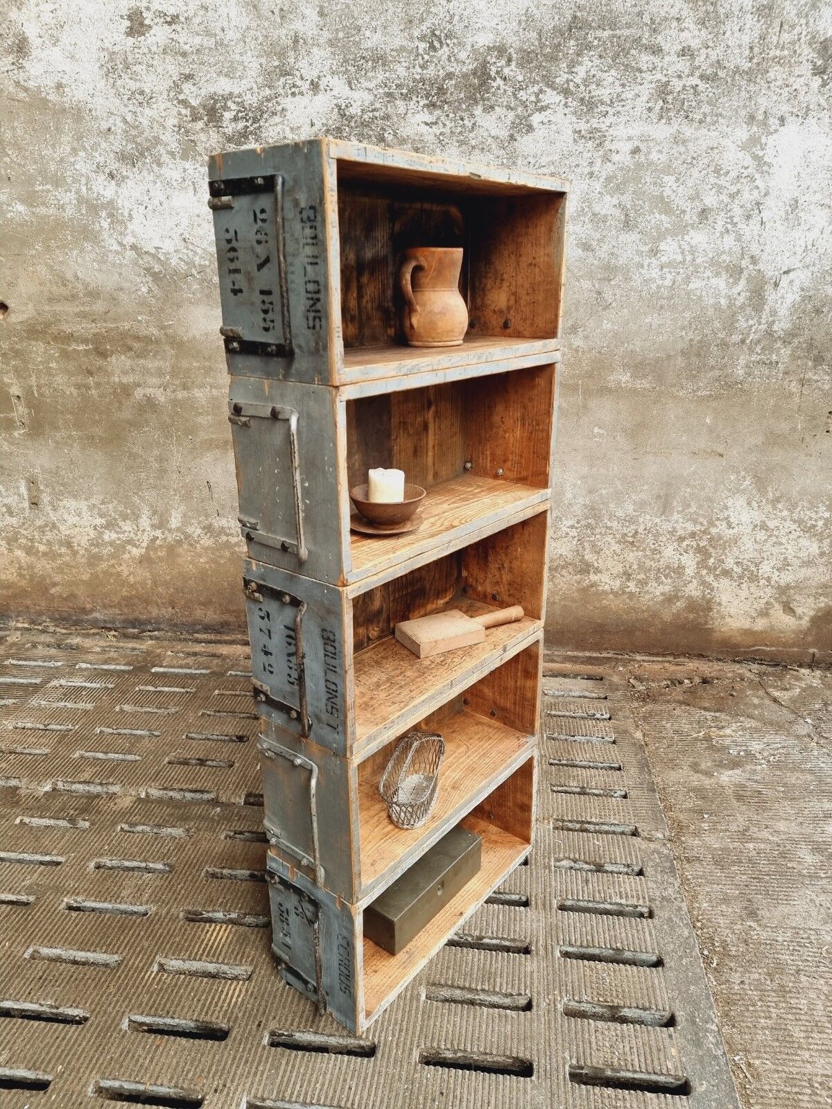 Industrial cabinet bookcase