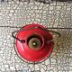 Vintage round glass and metal storm lamp