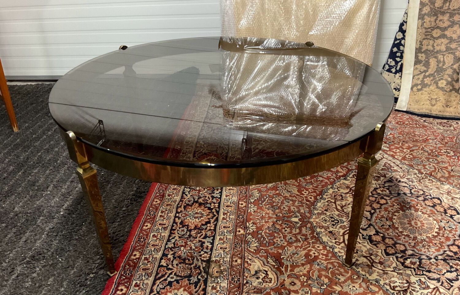 Empire style coffee table in solid bronze