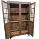 Vintage display cabinet/shelf in dark wood with glass.
