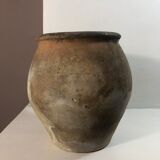 Old terracotta salt pot