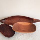 Lot of 3 African wooden dishes