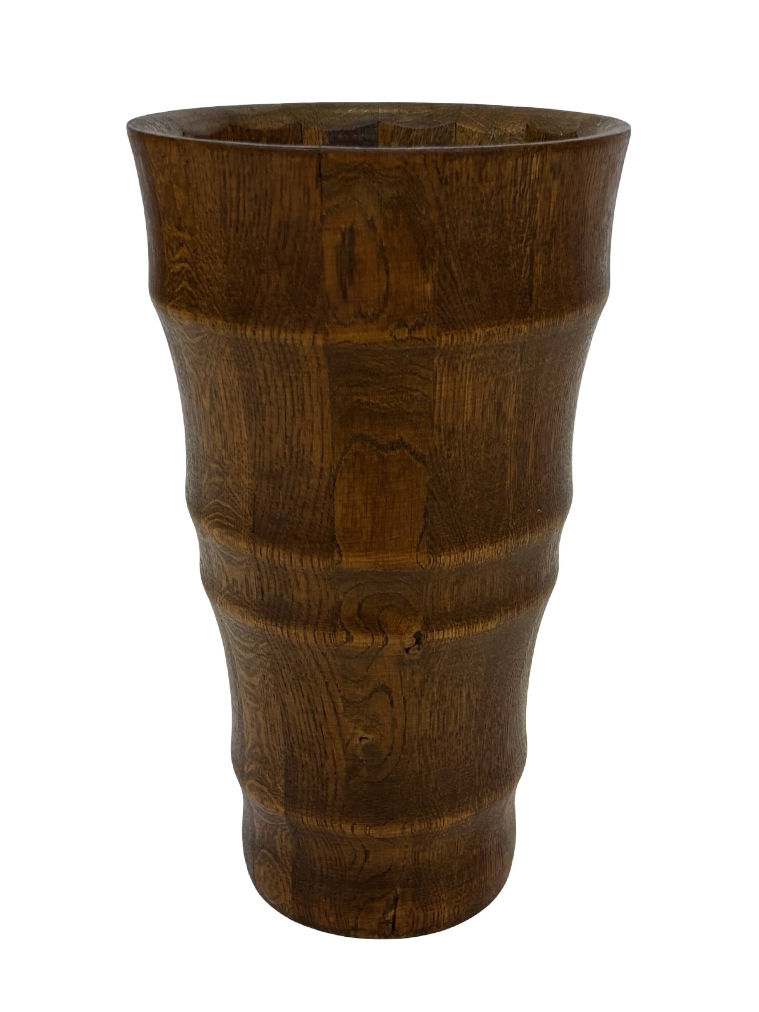 Vintage umbrella holder wooden basket storage 1960 minimalist design