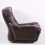 Modular leather sofa by michel cadestin for airborne