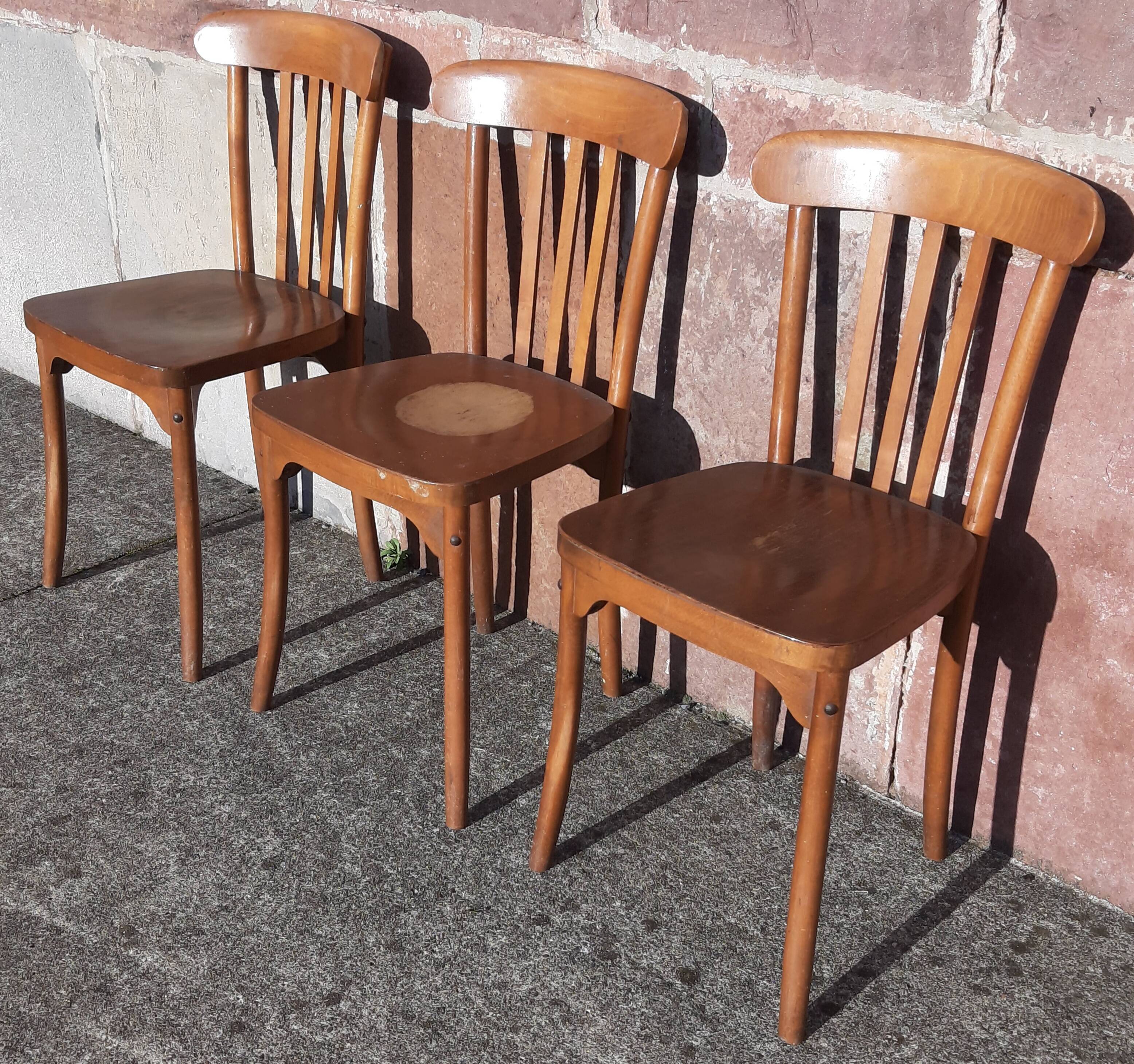 Chaises bistrot Luterma (système Monobloc, lot de 3)