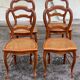 4 chaises à manger cannées Louis Philippe du 19ème