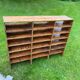 Antique wooden locker storage unit
