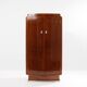 Jules Leleu cabinet in flame mahogany and nickel metal 1930