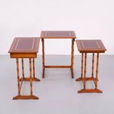 English Cherrywood Nesting Tables from Heldense, 1978, Set of 3