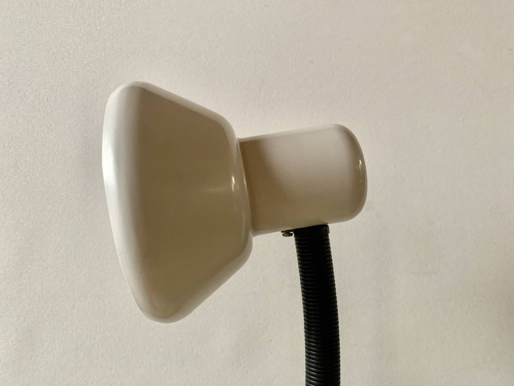 Vintage white and black metal desk lamp