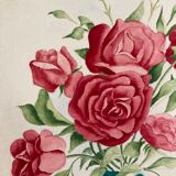 Watercolor with vintage roses
