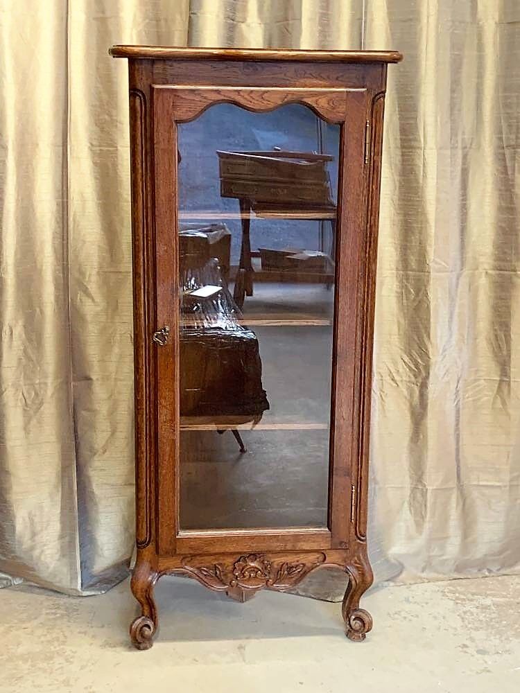 Louis XV style corner showcase