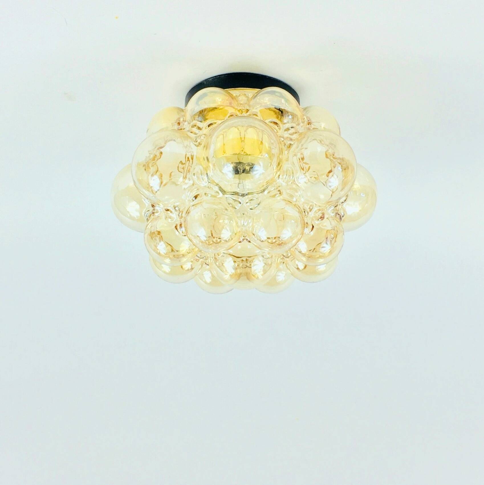 Pair of Mid-Century Bubble Glass Ceiling Lights - Helena Tynell for Limburg