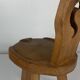 Sculptural Brutalist Chunky Tripod Stool in Oak, 1960s