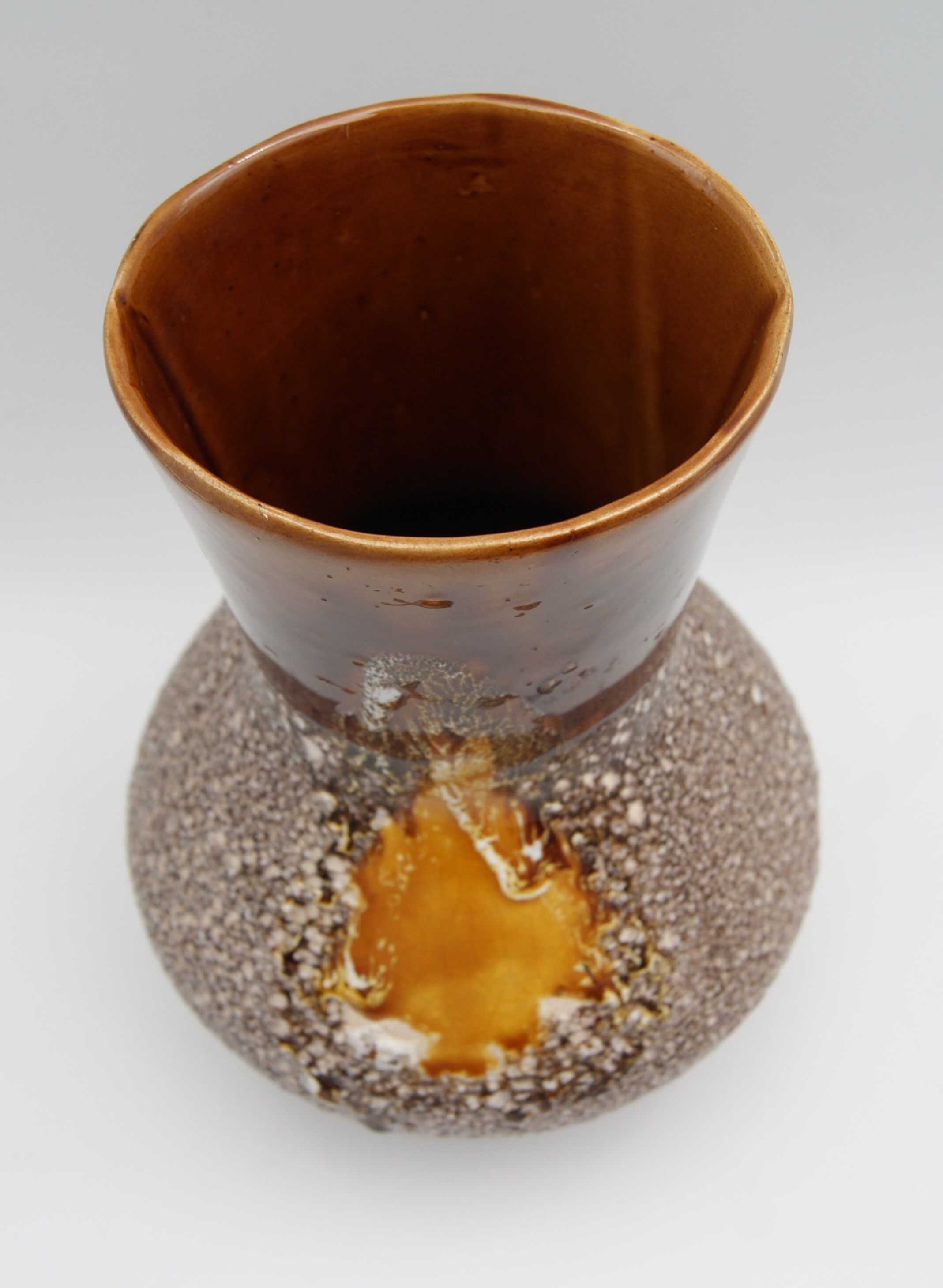 Ceramic vase vintage lava effect