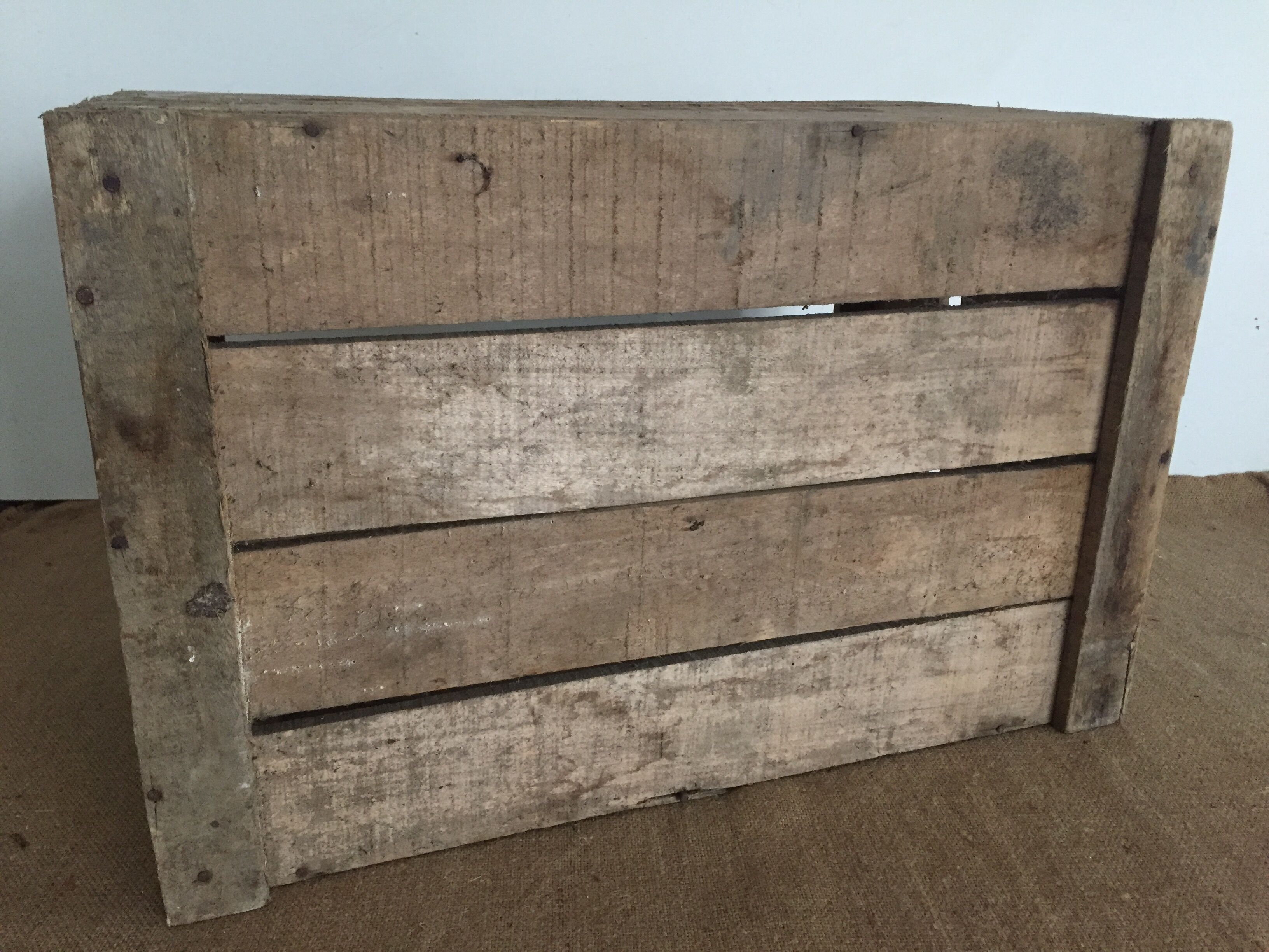 Case of apples, wooden crate