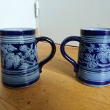 Mug cup in Alsace Betschdorf sandstone signed Krumeich Remmy