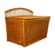 Braided wicker chest bench