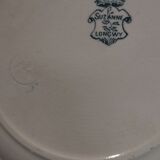 5 assiettes plates en faïence de Longwy modèle "Suzanne" Terre de Fer