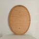 Vintage oval mirror in beech from the 70s/80s.