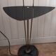 1950s Modernist Floor Lamp with Reading Light, brass and filigree glass.