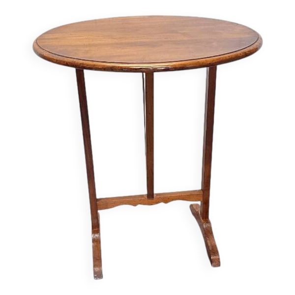 Table d'appoint vigneron en cerisier français vintage, années 1980