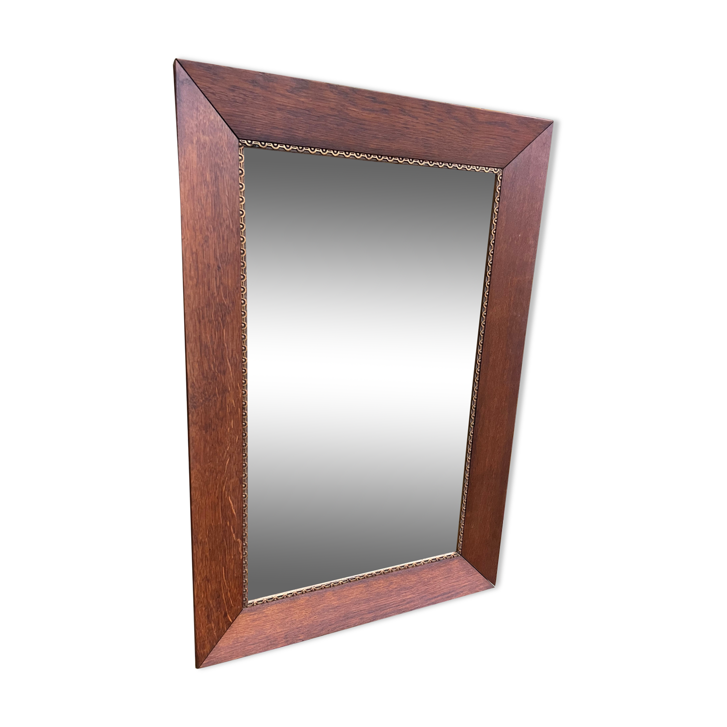 Oak mirror and old golden border