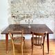 Extendable dining table compass feet