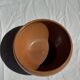 Large stoneware bowl Digoin Grès Pots France brown orange D21
