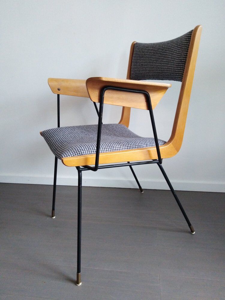 Chaise boomerang par Carlo de Carli années 1950