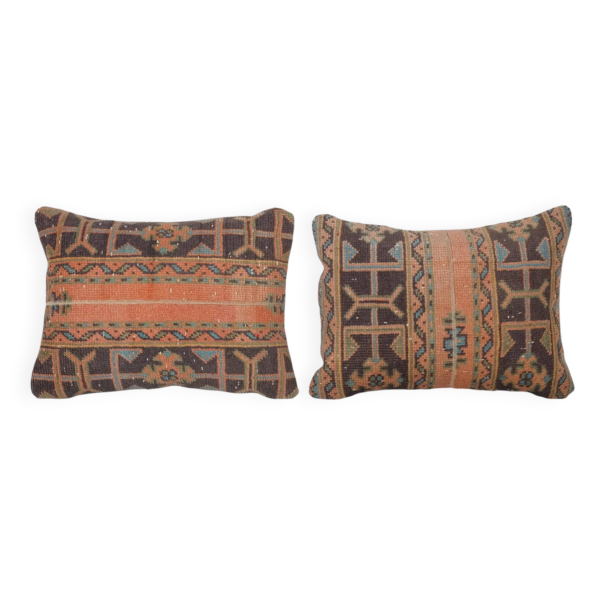 Set of 2 vintage Turkish cushion covers 46x61 cm