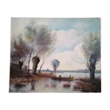 Landscape table after Camille Corot