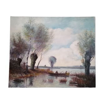 Landscape table after Camille Corot
