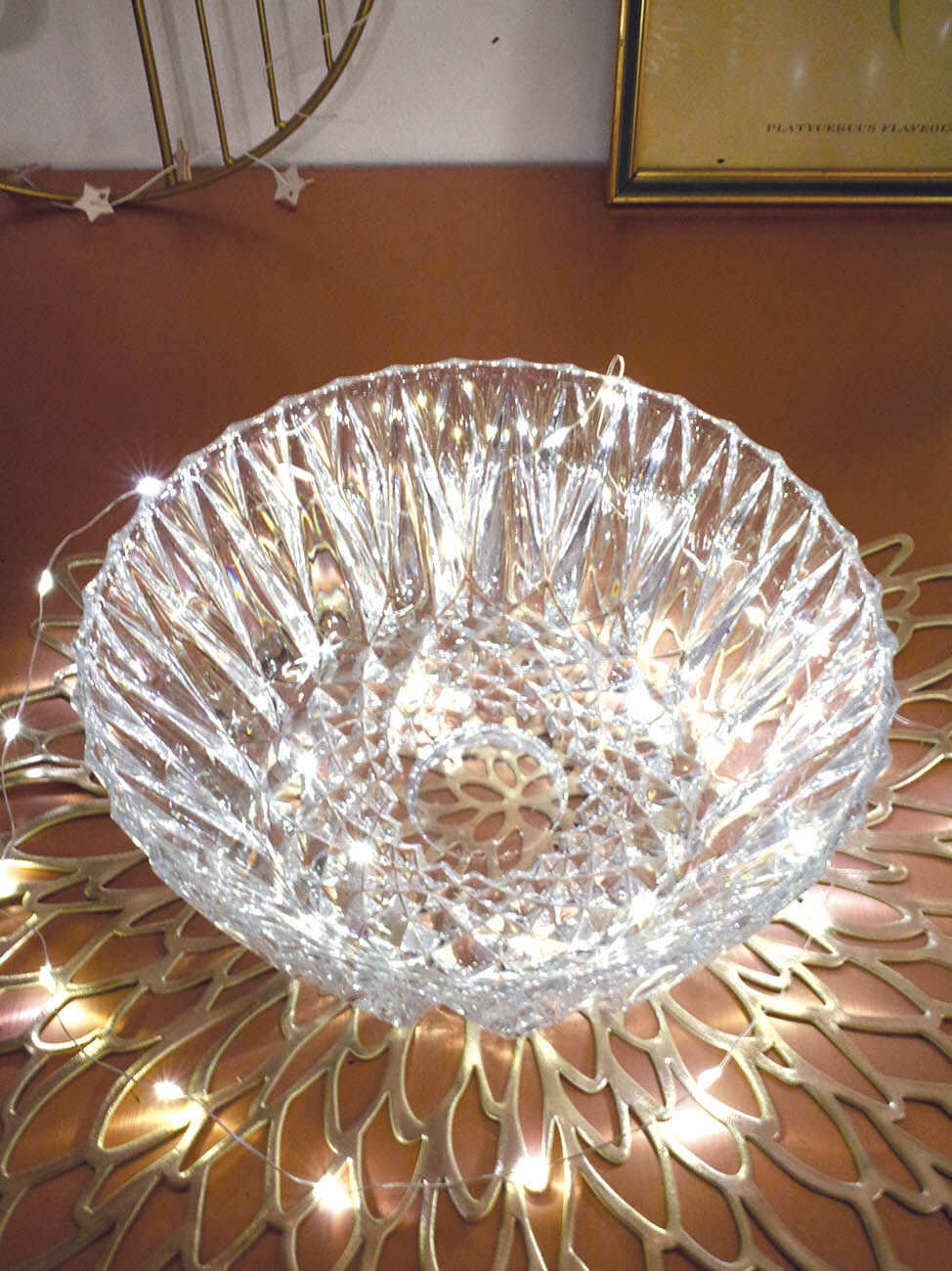 Saladier en verre ciselé