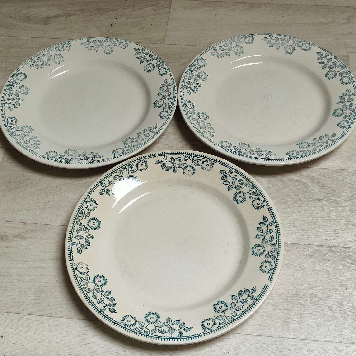 Set of 3 plates iron earth
