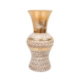 Vase en céramique dorée Lucien Brisdoux