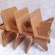 Solid oak bookcase magazine holders 80s