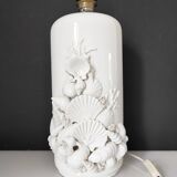Shell lamp base, Italian ceramic