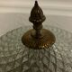 Plafonnier laiton et verre vintage