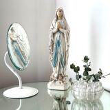 Beveled mirror on stand