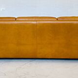 Vintage danish art deco style 3 person svend skipper sofa in tan leather
