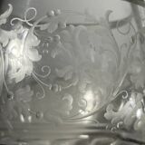 Pair of stemmed glasses in thick crystal, Bohemian, circa 1900