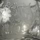 Pair of stemmed glasses in thick crystal, Bohemian, circa 1900