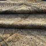 Large kashmir silk rug - india, handmade. - ✔ size: 3.95 x 2.75 metres