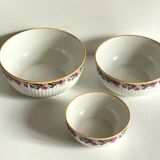 SALAD BOWLS Porcelain MEHUN Art Deco Decor