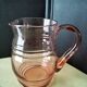 Carafe à eau vintage , pichet en verre rosé 1.45 L