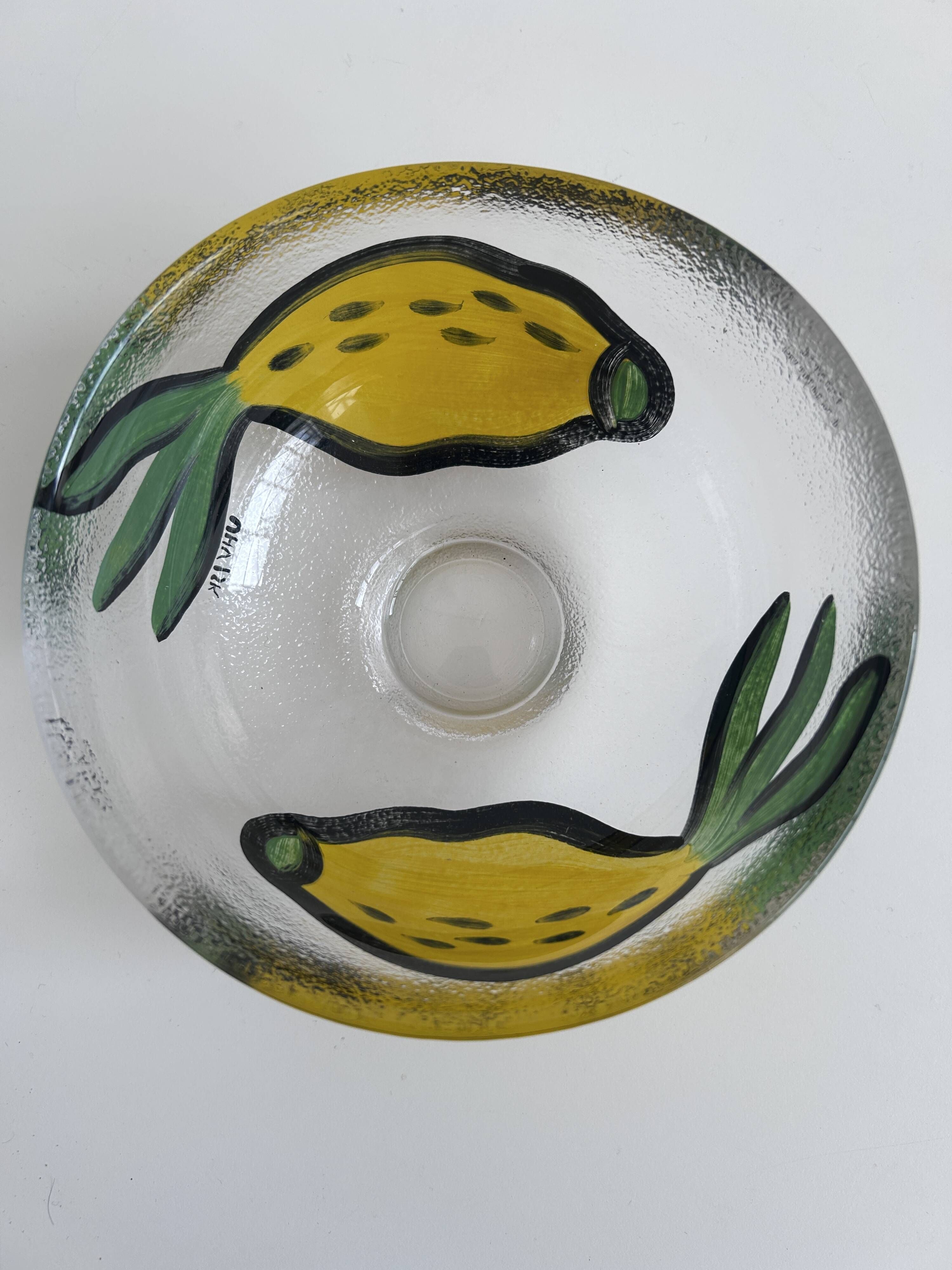 Bowl Kosta Boda by Ulrica Hydman Vallien – hand-painted glass 15 cm