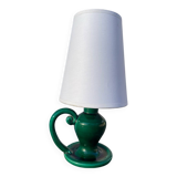 Vallauris lamp in green ceramic