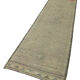 Hand-knotted vintage turkish beige runner rug 86 cm x 354 cm