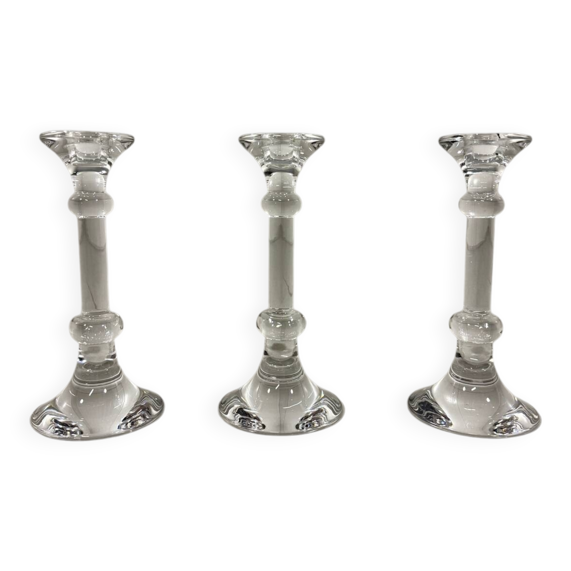 Ingo Maurer crystal candle holders Val St Lambert Belgium 1990’s